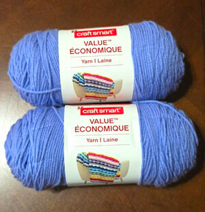 Craft Smart Value VS140 Periwinkle Acrylic Worsted Weight 4 Yarn Skeins Lot 2
